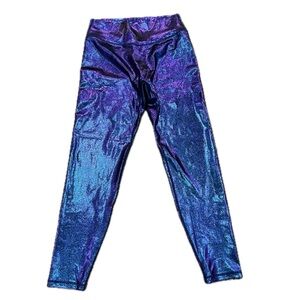 Buffbunny Rebel Leggings Mood Ring Holographic Sz XL Workout Disco Mermaid